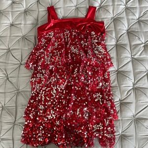 Red and silver sequin dress size 5-6
